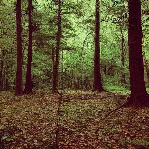 Prompt: forest, shot on nokia 3 3 1 0