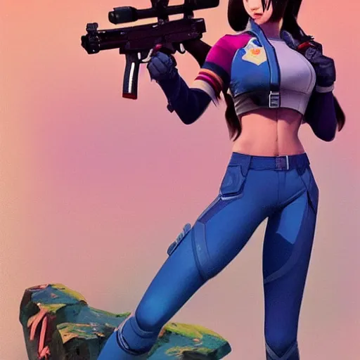 Image similar to d. va from overwatch holding ak 4 7 rifle, ektachrome bomber jacket, frank frazetta style