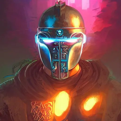 Image similar to cyberpunk viking helmet mask warrior goddess robot ninja fantasy, art gta 5 cover, official fanart behance hd artstation by jesper ejsing, by rhads, makoto shinkai and lois van baarle, ilya kuvshinov, ossdraws