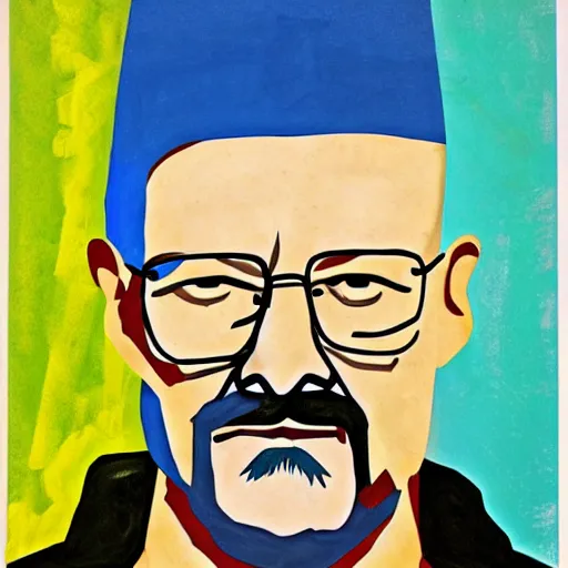 Prompt: Walter White in the style of Picasso