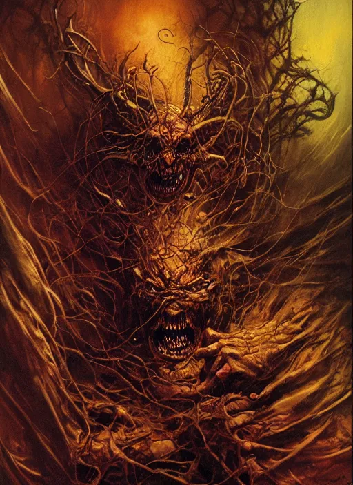 Prompt: realistic detailed image of a small !!!scary demon-monster is hiding!!! and lurking under the bed in the shadows!!!. by Ayami Kojima, Amano, Karol Bak, Greg Hildebrandt, and Mark Brooks, Neo-Gothic, gothic, rich deep colors. Beksinski painting, part by Adrian Ghenie and Gerhard Richter. art by Takato Yamamoto. masterpiece
