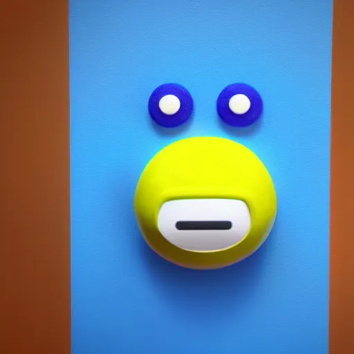 Image similar to tamagotchi, 3 d render, clay, stop motion, puppet