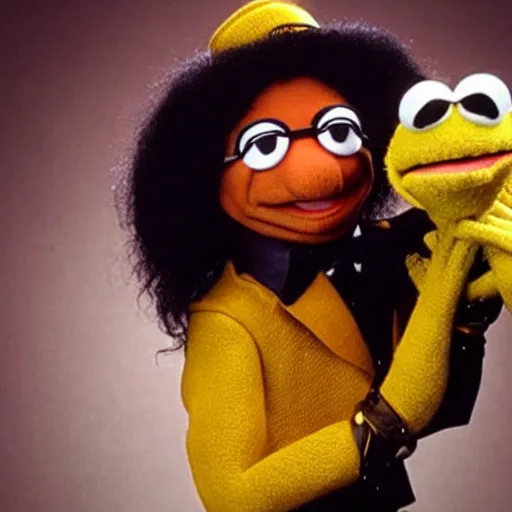 Image similar to “Michael Jackson as a Muppet, 8k, ultra realistic”