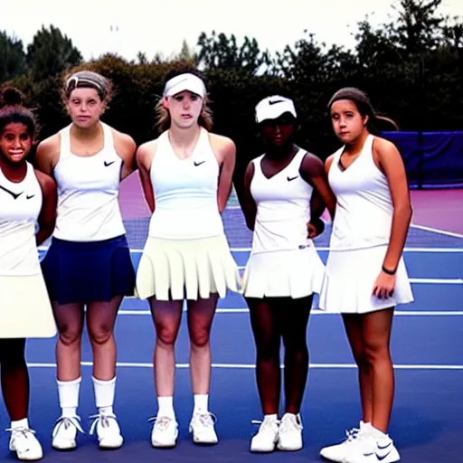 Image similar to ray lewis coaching high school girls tennis, promotional photograph