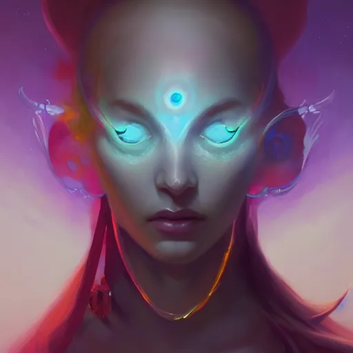 Image similar to nubile emanation by pete mohrbacher and greg rutkowski, digital art, unreal engine 5, wlop, trending on artstation, deviantart, pinterest, symmetrical portrait, rule of thirds, 4 k uhd image
