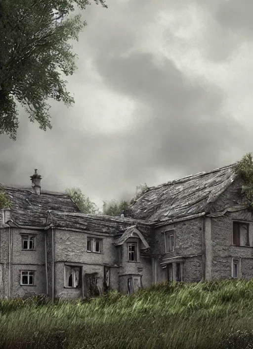 Prompt: old house in ireland, cinematic, ultra detailed, 8 k, concept art, lisa yuskavage