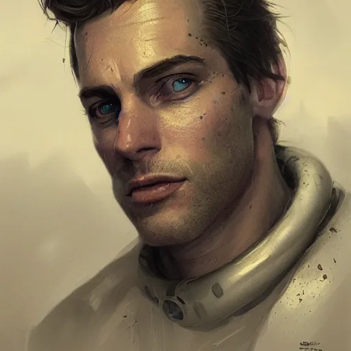 Image similar to Portrait of Sam Gray, by Cedric Peyravernay, highly detailed, excellent composition, cinematic concept art, dramatic lighting, trending on ArtStation