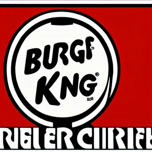 Prompt: burger king logo in metallica font