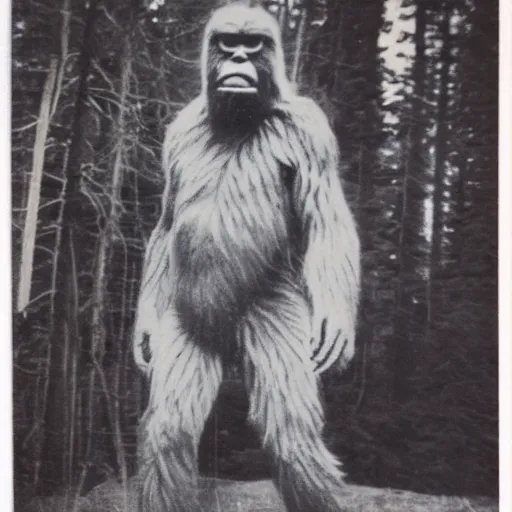 Image similar to Polaroid photo of Bigfoot