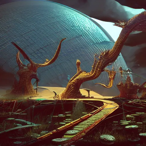 Image similar to cryengine render by android jones, syd mead, tim white and john stephens