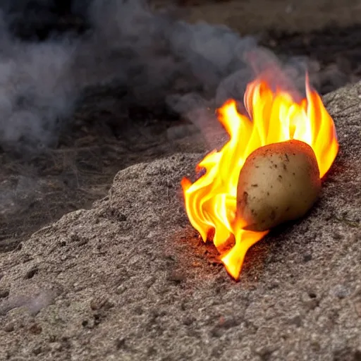 Image similar to potato on fire