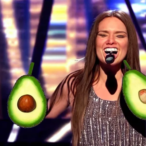 Image similar to nickocado avocado singing on americas got talent