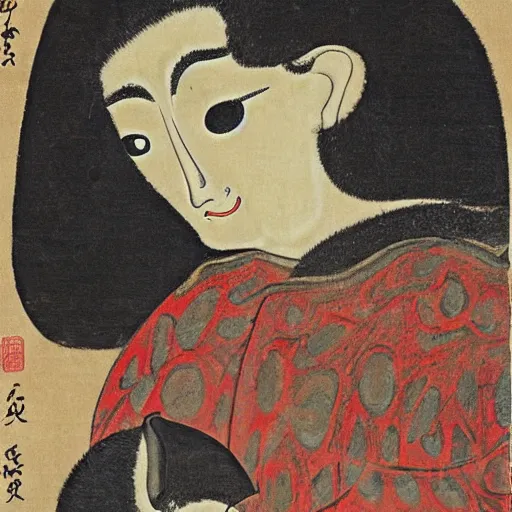 Image similar to famous painting of Sicomoore koosnoso. Xiotl on Parchment, private collection.