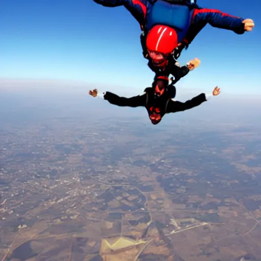 Image similar to donald trump skydiving,