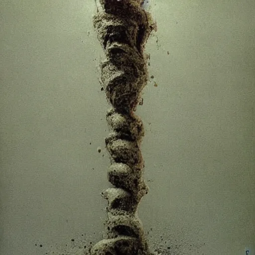 Prompt: corrupted banana made by Zdzislaw Beksinski