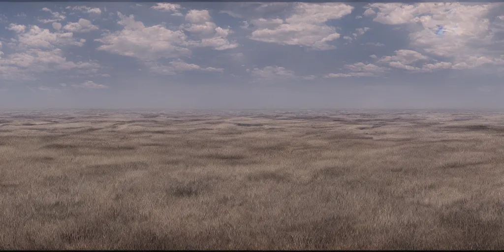 Prompt: dry colorless prairie, matte painting, concept art, 4 k