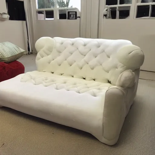 Image similar to marshmallow melting couch, craigslist photo