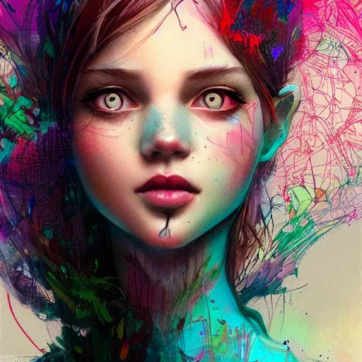 Prompt: Lofi portrait Pixar style by Stanley Artgerm and Carne Griffiths and Tom Bagshaw