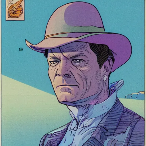 Image similar to jason bateman retro minimalist portrait moebius starwatcher comic by jean giraud, 8 k