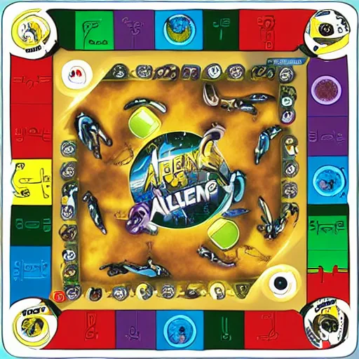 Image similar to A alien board game