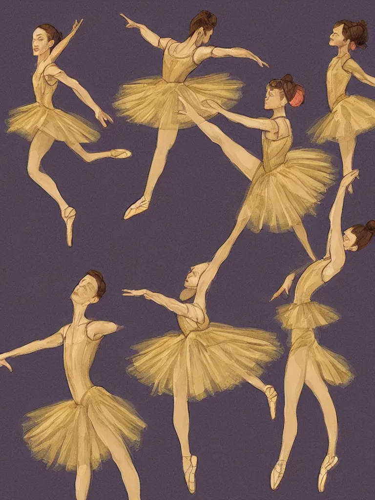 Image similar to ballet by disney concept artists, blunt borders, golden ratio