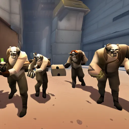 Image similar to pack of wolves in team fortress 2