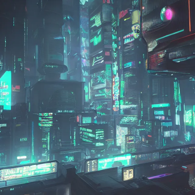 Image similar to a cyberpunk 3 d render by sarper baran, high detail, trending on artstation, octane render, unreal engine