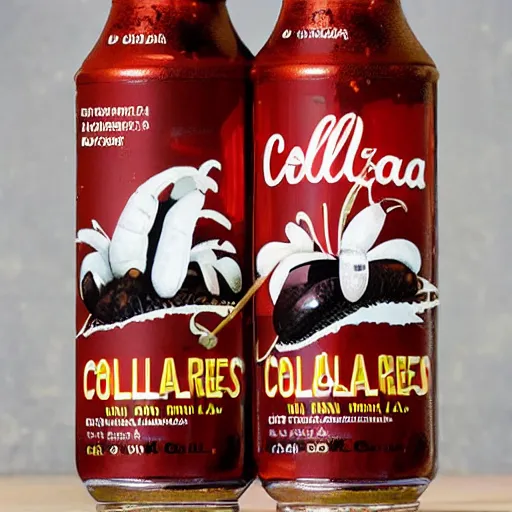 Prompt: , a cola brand made from cockroaches