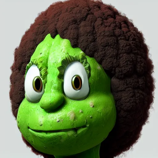 Image similar to [ [ [ anthropomorphic broccoli ] ] ]!! has an elizabeth olsen face, trending on zbrush, unreal engine 5, cgsociety contest winner, intricate, detailed, 4 k quality, concept art