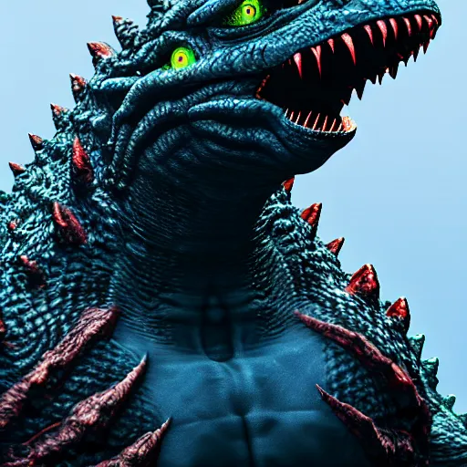 Image similar to Mutated alien Godzilla, photorealistic, 8K