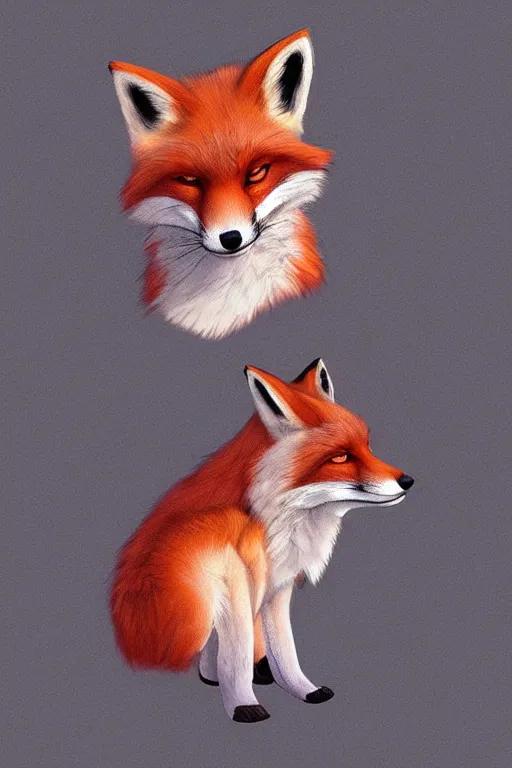 Image similar to a fox fursona, trending on artstation, by kawacy, furry art, digital art