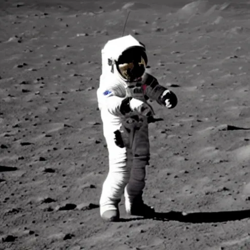 Image similar to astronaut hand - standing on the surface of the moon