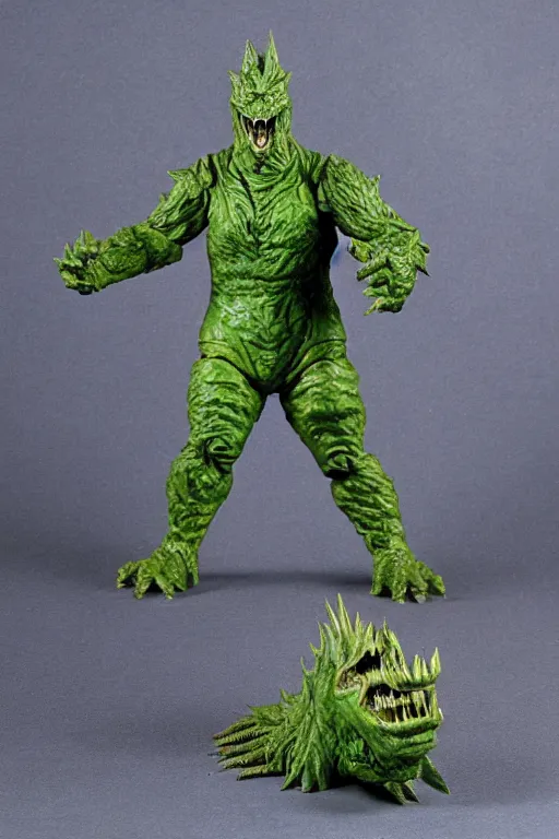 Image similar to radioactive blast kaiju action figure, vintage, 1980s