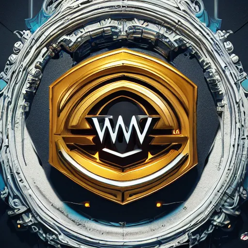 Image similar to a and w logo, digital art, cosmic, 3 d high definition, trending on art station, photorealistic, high resolution, 8 k, octane, hyper detailed, insane details, intricate, elite, ornate, elegant trend, highly detailed and intricate, sharp focus, photography, unreal engine