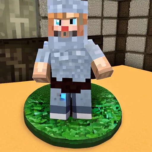 Prompt: a gnome from minecraft