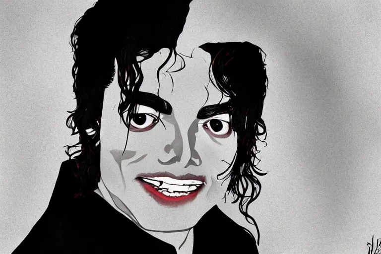 Image similar to michael jackson as a justin bieber, portrait, digital art,