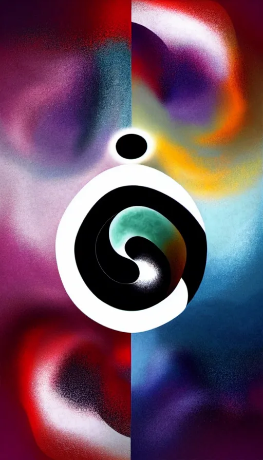 Image similar to Abstract representation of ying Yang concept, by ARTGERM