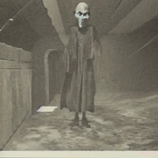 Image similar to nosferatu futuristic dark lost cam footage