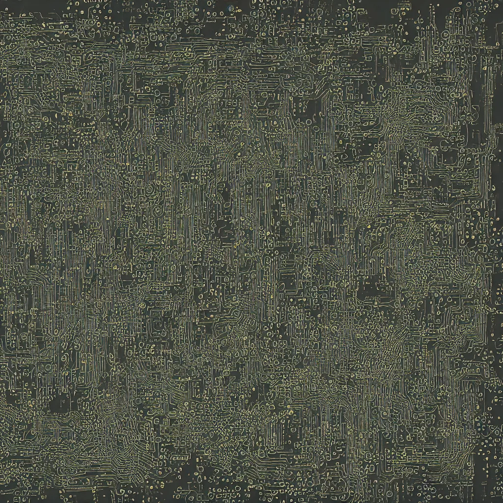 Image similar to toads, toad, ascii, mechanical artwork, technical, abstract, acrylic, oil, circuit board, clay, lines, vektroid, dots, drips, dimensions, tears, leaks, glitches, geometry, data, datamosh, motherboard, minimal, vinyl, code, cybernetic, painting, dark, eerie, cyber