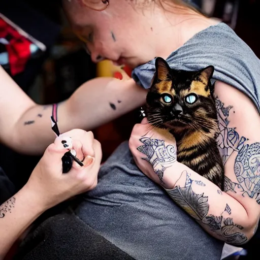 photo of someone tattooing their cat Stable Diffusion OpenArt