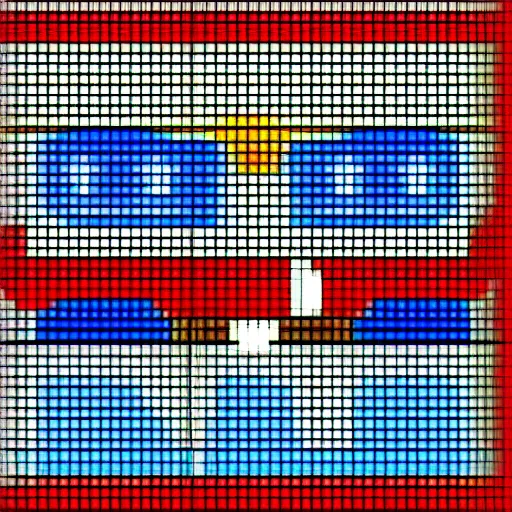mario pixel grid