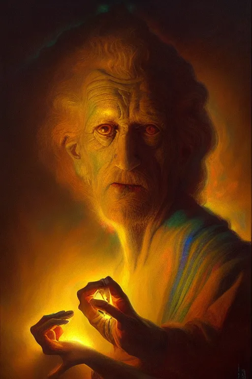 electric old gods, painted by tim hildebrandt and Stable Diffusion