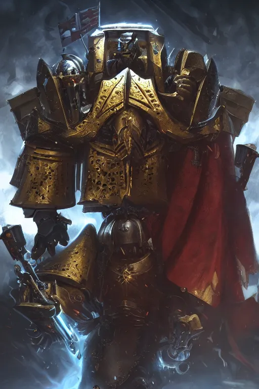 Image similar to queen portrait heros warhammer 4 0 k horus heresy fanart - the primarchs emperor by johannes helgeson animated with vfx concept artist & illustrator global illumination ray tracing hdr fanart arstation zbrush central hardmesh 8 k octane renderer comics stylized