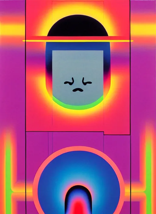 Prompt: mirror by shusei nagaoka, kaws, david rudnick, pastell colours, airbrush on canvas, cell shaded, 8 k