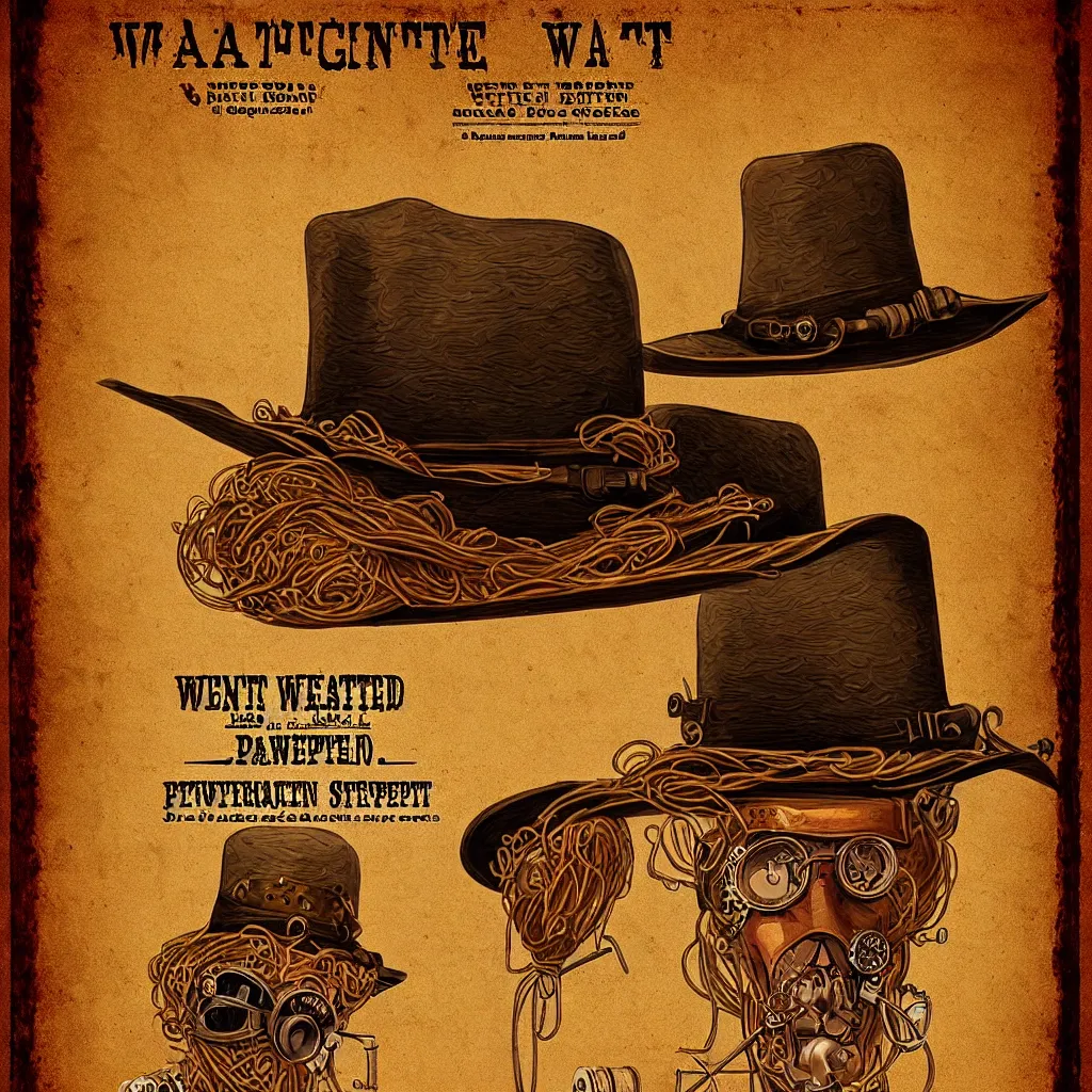 Prompt: steampunk spaghetti western wanted poster, wanted RANDEL BROTHERS dead or alive, elegant, highly detailed, digital painting, concept art, sharp focus, illustration, by Sergio Leone