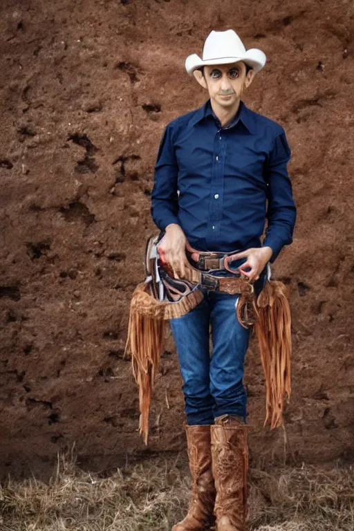 Image similar to Yuval Noah Harari as a cowboy