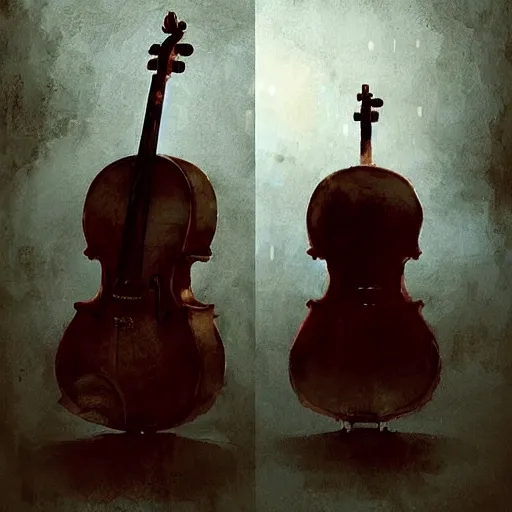 Image similar to body as a cello by greg rutkowski