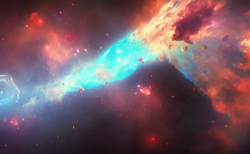 Prompt: a nebula dispersing, artstation, cgsociety, highly detailed