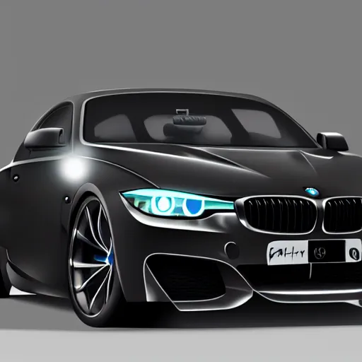 Prompt: Black BMW with eyes by Dreamwork animations, cgsociety, 8k, detalied, high quality,