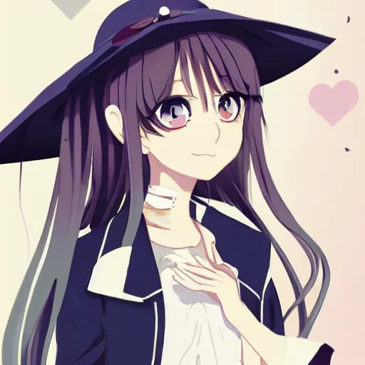 Image similar to a cute girl wearing elegant clothes, anime key visual, typography,